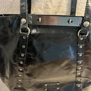 Patricia‎ Nash Benvenuto Tote Black Silver Lge Shopper Work Travel Shoulder Bag